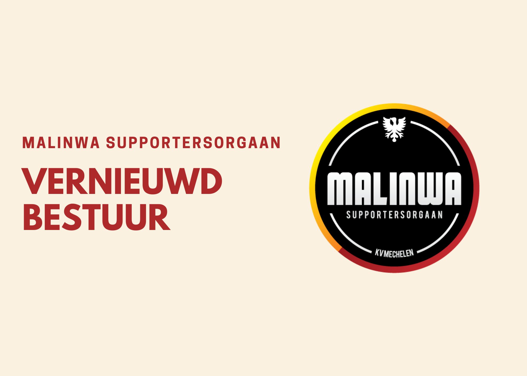 Vernieuwd bestuur Malinwa Supportersorgaan